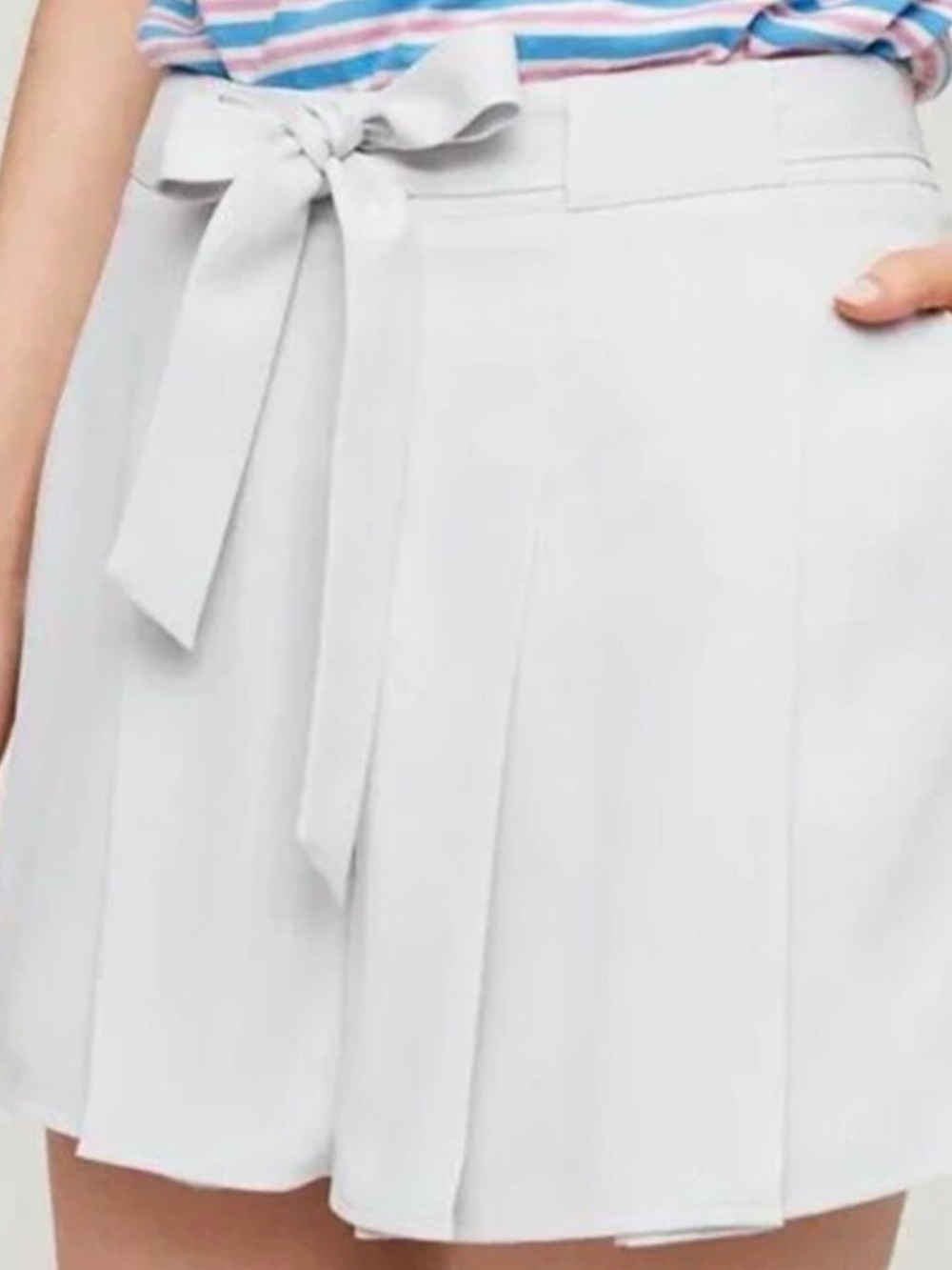 Sunday Best White Tie-Waist Skort - Picture 2 of 5